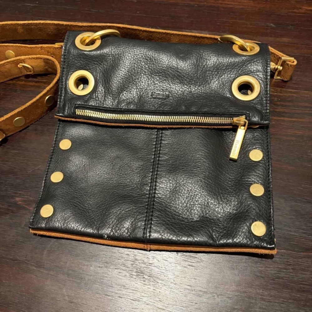 Hammitt Black and Gold Crossbody Bag
